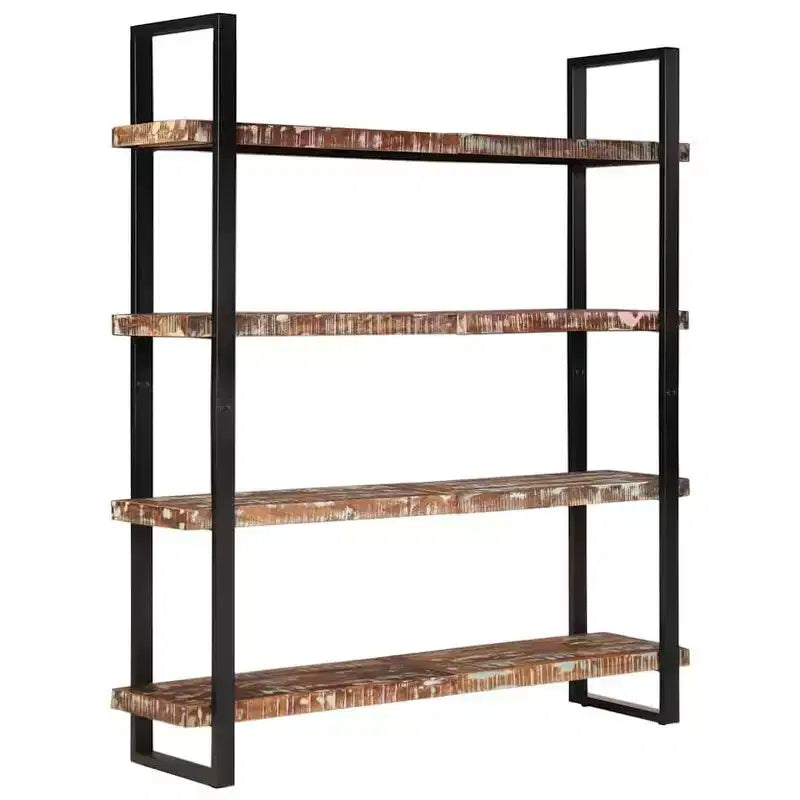 vidaXL Étagère finition couleur mélangée Bois de récupération massif et fer Grand modèle