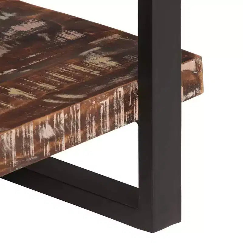 vidaXL Étagère finition couleur mélangée Bois de récupération massif et fer Grand modèle