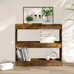 vidaXL Bibliothèque Chêne fumé Bois d'ingénierie Bibliothèque moyenne