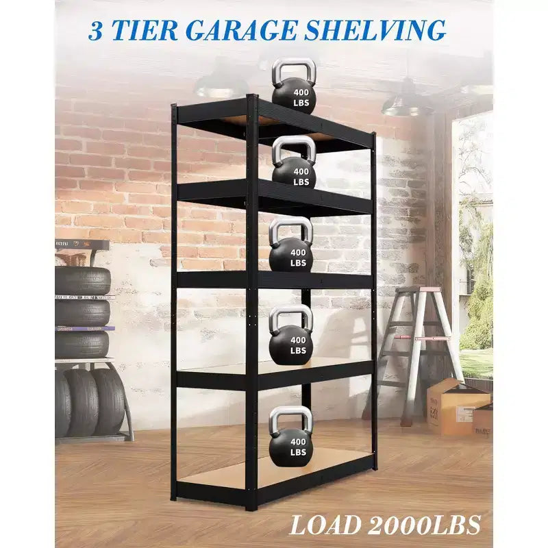 Étagères métalliques de garage réglables à 5 niveaux
