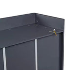 Armoire de cuisine haute avec prises de courant, meuble de rangement autonome avec 3 tiroirs et étagères réglables pour salle à manger