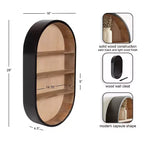 Étagère murale capsule en bois Kate et Laurel Hutton, Naturel, 16x28