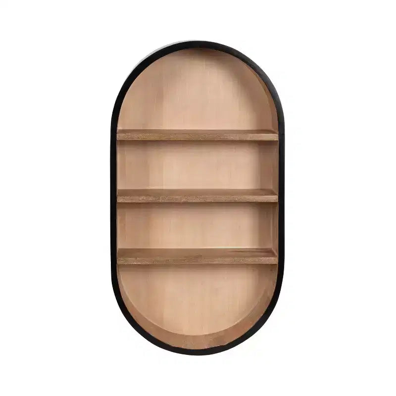 Étagère murale capsule en bois Kate et Laurel Hutton, Naturel, 16x28