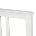 FAMYYT Lit plateforme en bois pleine grandeur avec tête et pied de lit, assemblage facile, blanc