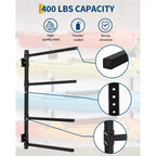 Porte-Kayak Mural Réglable Haute Résistance - Support Mural en Métal pour 4 Kayaks, Canots, Paddle Boards et Planches de Surf - Capacité de Charge 180 kg - Organisateur