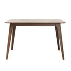 Ensemble de salle à manger compact pour 4 personnes, 5 pièces, table rectangulaire en bois massif avec 4 chaises rembourrées pour cuisine, vert menthe, noyer