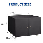 Support d'imprimante robuste sur roulettes, table sous bureau avec portes doubles et armoire de rangement à étagère réglable pour la maison et le bureau