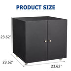 Support d'imprimante robuste sur roulettes, table sous bureau avec portes doubles et armoire de rangement à étagère réglable pour la maison et le bureau