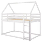 Lit en bois FAMYYT, taille double, avec échelle, montage facile