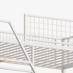 Lit mezzanine Luxystar en métal avec bureau intégré, étagères de rangement et éclairage pour chambre et dortoir,