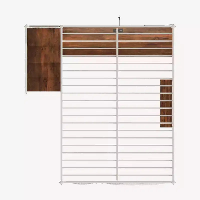 Lit mezzanine Luxystar en métal avec bureau intégré, étagères de rangement et éclairage pour chambre et dortoir,