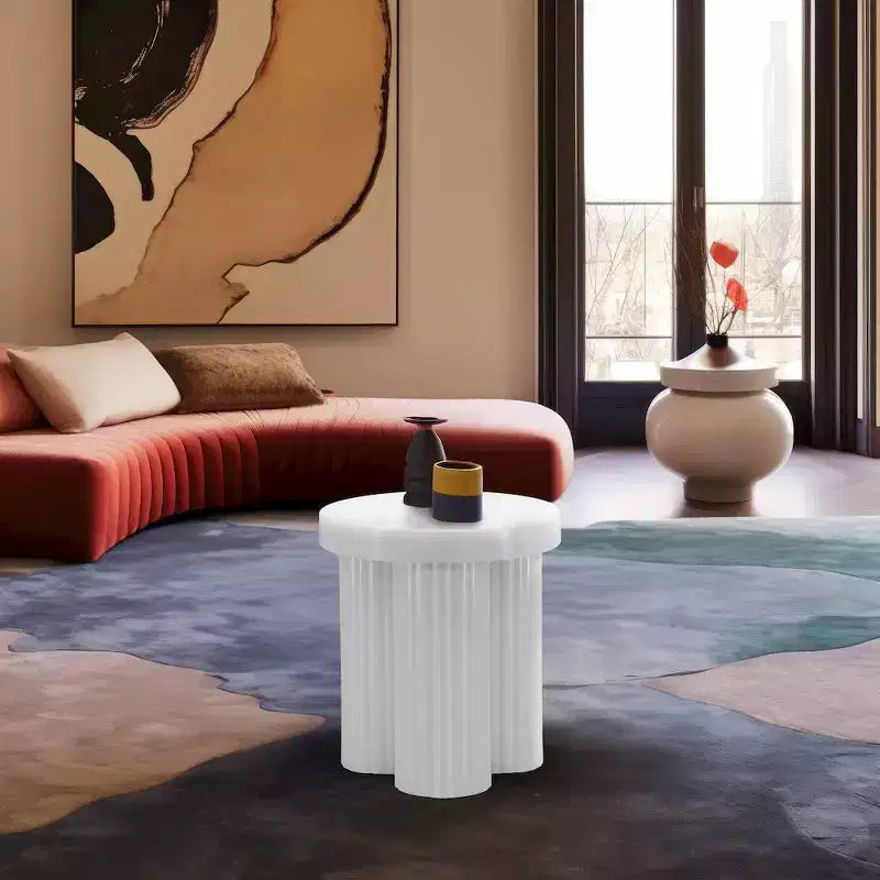 Table d'appoint Meridian Furniture Rhodes blanche