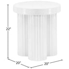 Table d'appoint Meridian Furniture Rhodes blanche