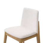 Chaises de salle à manger ModernLuxe, chaises d'appoint sans accoudoirs en bois d'hévéa avec siège rembourré - Lot de 2