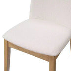 Chaises de salle à manger ModernLuxe, chaises d'appoint sans accoudoirs en bois d'hévéa avec siège rembourré - Lot de 2