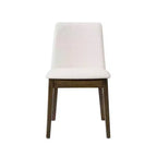 Chaises de salle à manger ModernLuxe, chaises d'appoint sans accoudoirs en bois d'hévéa avec siège rembourré - Lot de 2