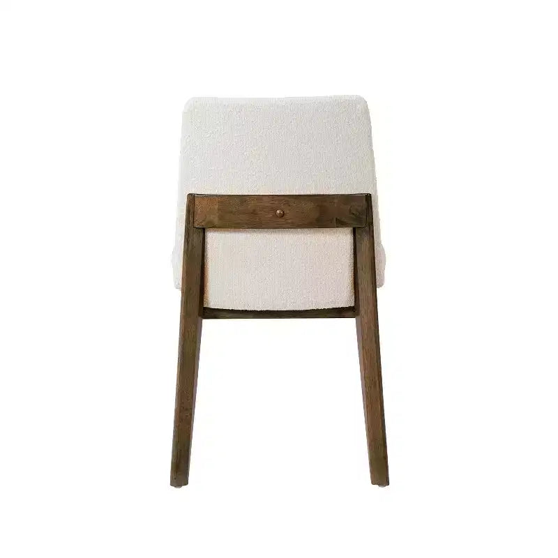 Chaises de salle à manger ModernLuxe, chaises d'appoint sans accoudoirs en bois d'hévéa avec siège rembourré - Lot de 2