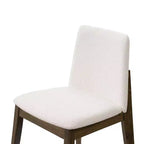 Chaises de salle à manger ModernLuxe, chaises d'appoint sans accoudoirs en bois d'hévéa avec siège rembourré - Lot de 2