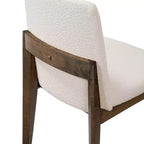 Chaises de salle à manger ModernLuxe, chaises d'appoint sans accoudoirs en bois d'hévéa avec siège rembourré - Lot de 2