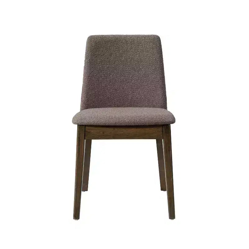 Chaises de salle à manger ModernLuxe, chaises d'appoint sans accoudoirs en bois d'hévéa avec siège rembourré - Lot de 2