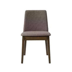 Chaises de salle à manger ModernLuxe, chaises d'appoint sans accoudoirs en bois d'hévéa avec siège rembourré - Lot de 2