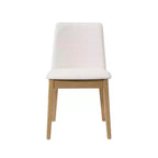 Chaises de salle à manger ModernLuxe, chaises d'appoint sans accoudoirs en bois d'hévéa avec siège rembourré - Lot de 2
