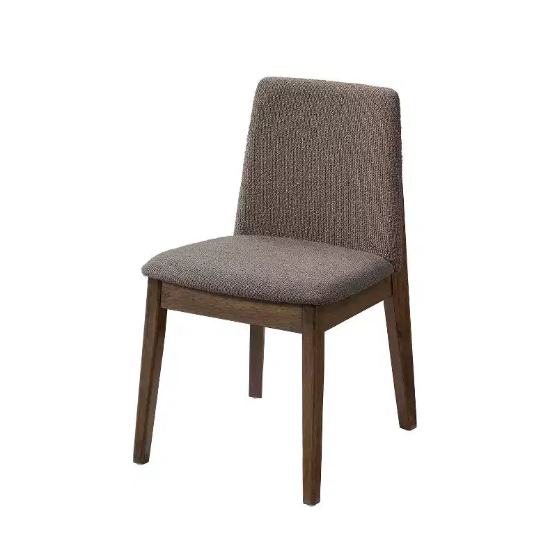 Chaises de salle à manger ModernLuxe, chaises d'appoint sans accoudoirs en bois d'hévéa avec siège rembourré - Lot de 2