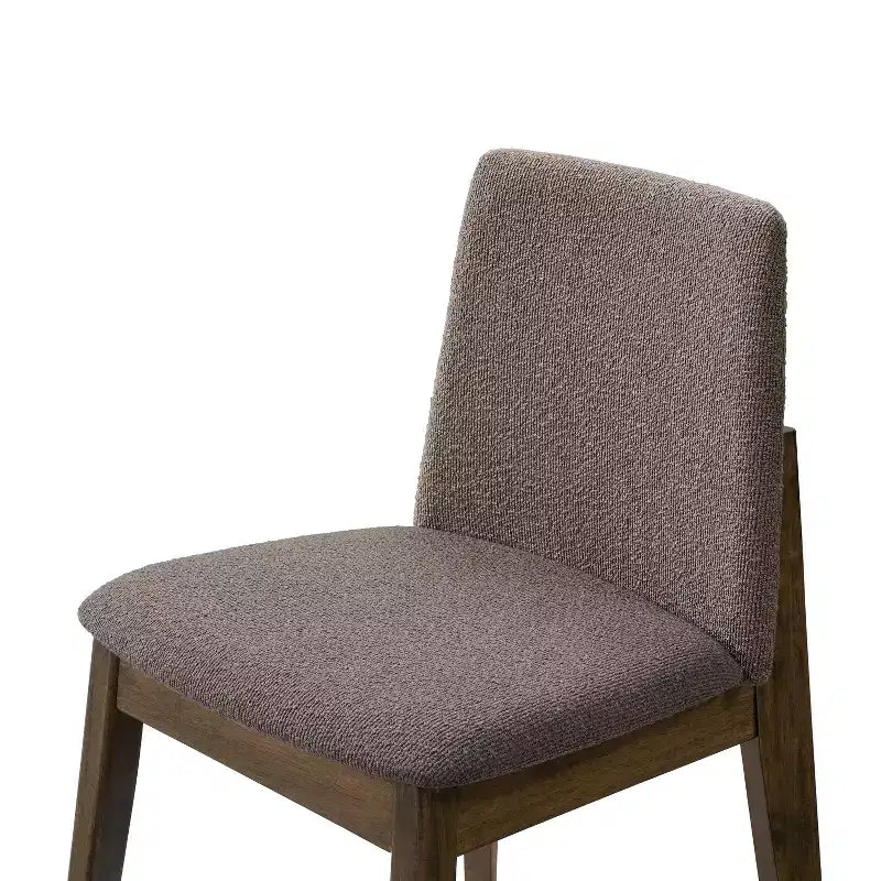 Chaises de salle à manger ModernLuxe, chaises d'appoint sans accoudoirs en bois d'hévéa avec siège rembourré - Lot de 2