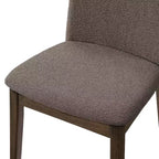Chaises de salle à manger ModernLuxe, chaises d'appoint sans accoudoirs en bois d'hévéa avec siège rembourré - Lot de 2