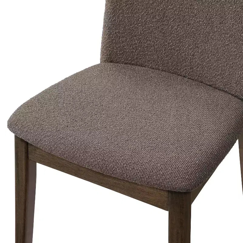 Chaises de salle à manger ModernLuxe, chaises d'appoint sans accoudoirs en bois d'hévéa avec siège rembourré - Lot de 2