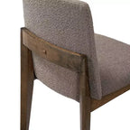 Chaises de salle à manger ModernLuxe, chaises d'appoint sans accoudoirs en bois d'hévéa avec siège rembourré - Lot de 2