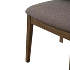 Chaises de salle à manger ModernLuxe, chaises d'appoint sans accoudoirs en bois d'hévéa avec siège rembourré - Lot de 2