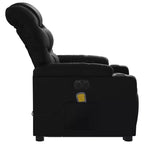 vidaXL Fauteuil inclinable de massage à levier noir