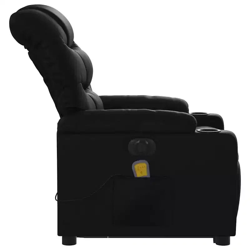 vidaXL Fauteuil inclinable de massage à levier noir