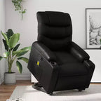 vidaXL Fauteuil inclinable de massage à levier noir