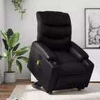 vidaXL Fauteuil inclinable de massage à levier noir
