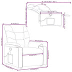 vidaXL Fauteuil inclinable de massage à levier noir