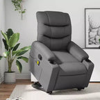 vidaXL Fauteuil inclinable de massage à levier noir