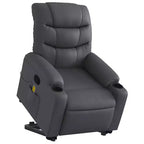 vidaXL Fauteuil inclinable de massage à levier noir