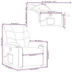 vidaXL Fauteuil inclinable de massage à levier noir