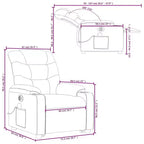 vidaXL Fauteuil inclinable de massage à levier noir