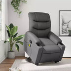 vidaXL Fauteuil inclinable de massage à levier noir