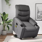 vidaXL Fauteuil inclinable de massage à levier noir