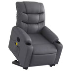 vidaXL Fauteuil inclinable de massage à levier noir