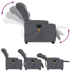 vidaXL Fauteuil inclinable de massage à levier noir