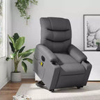 vidaXL Fauteuil inclinable de massage à levier noir