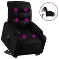 vidaXL Fauteuil inclinable de massage à levier noir