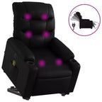 vidaXL Fauteuil inclinable de massage à levier noir