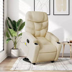 vidaXL Fauteuil inclinable de massage avec fonction releveur Gris clair