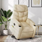 vidaXL Fauteuil inclinable de massage avec fonction releveur Gris clair